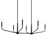 Kichler Madden 6-Light Black Modern/Contemporary Bare Bulb Chandelier