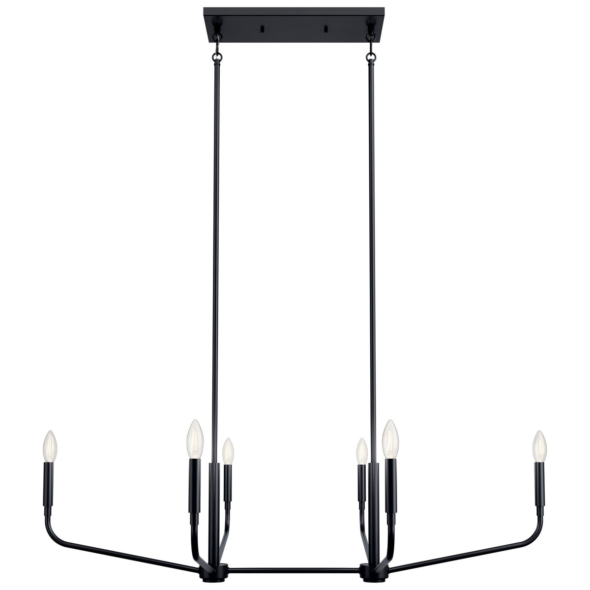 Kichler Madden 6-Light Black Modern/Contemporary Bare Bulb Chandelier