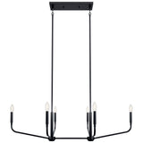 Kichler Madden 6-Light Black Modern/Contemporary Bare Bulb Chandelier
