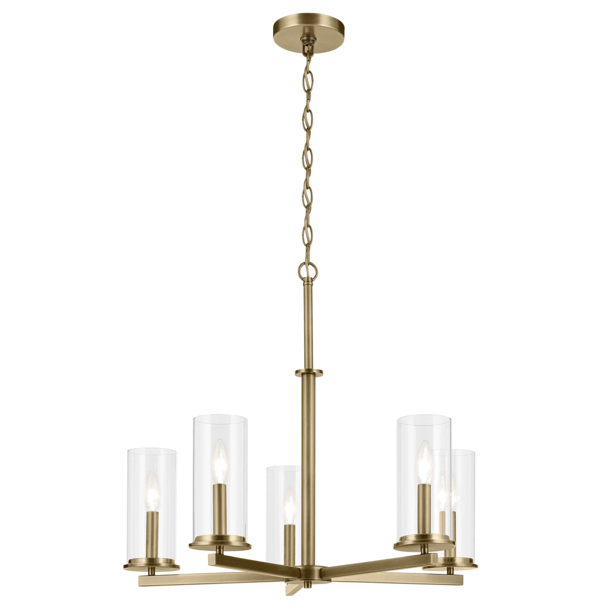 Kichler Crosby 5-Light Gold Modern/Contemporary Chandelier