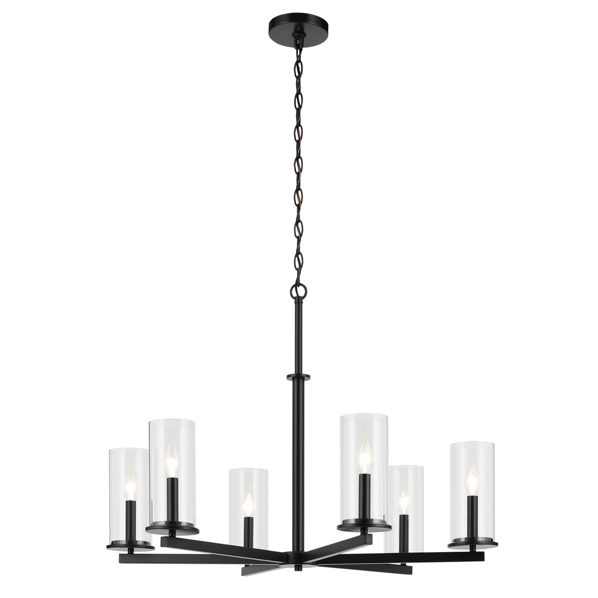 Kichler Crosby 6-Light Black Modern/Contemporary Chandelier