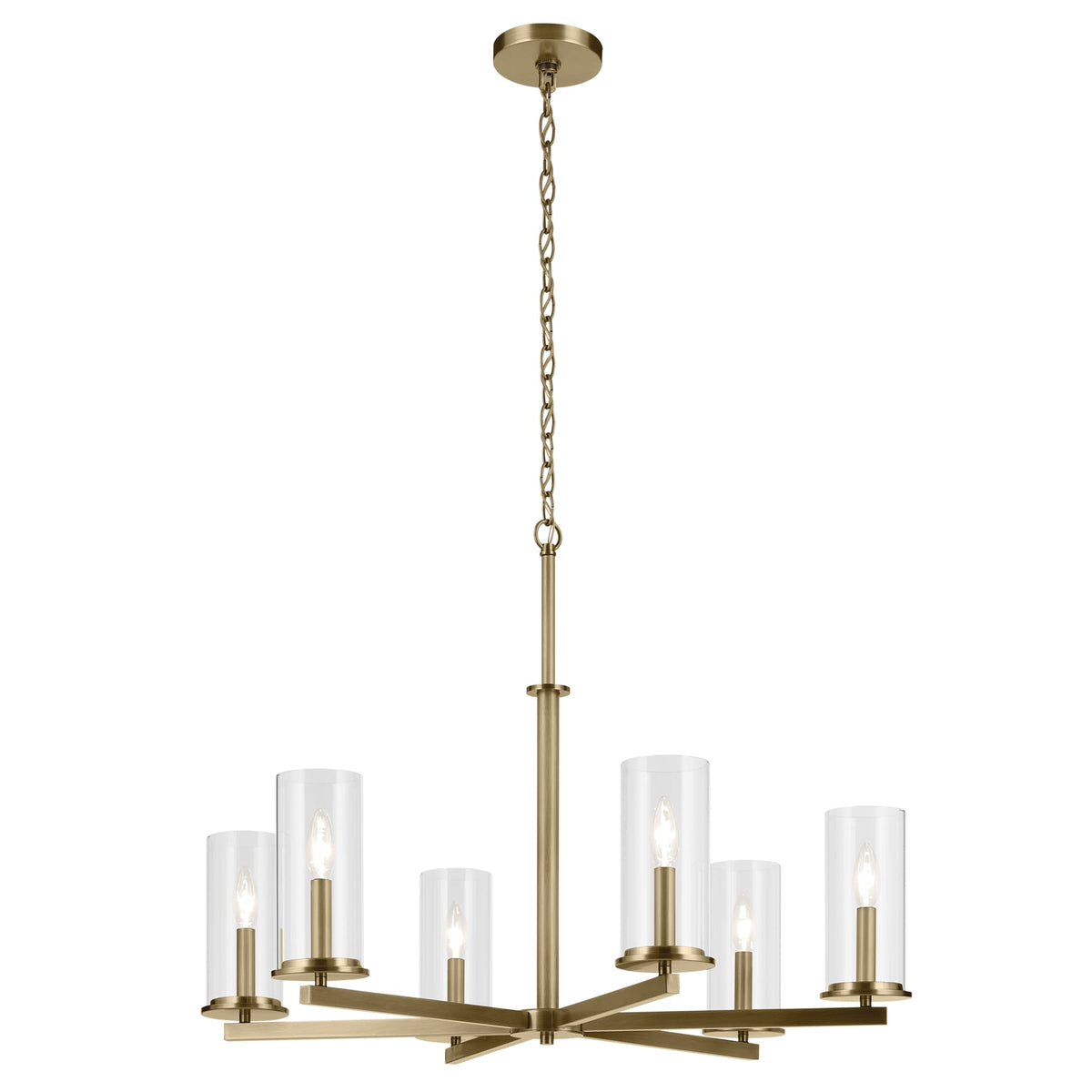 Kichler Crosby 6-Light Gold Modern/Contemporary Chandelier
