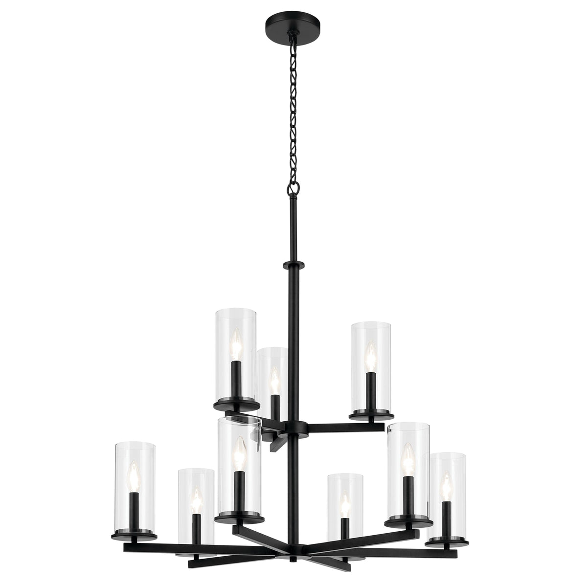 Kichler Crosby 9-Light Black Traditional Chandelier