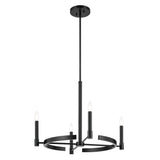 Kichler Tolani 4-Light Black Vintage Bare Bulb Chandelier