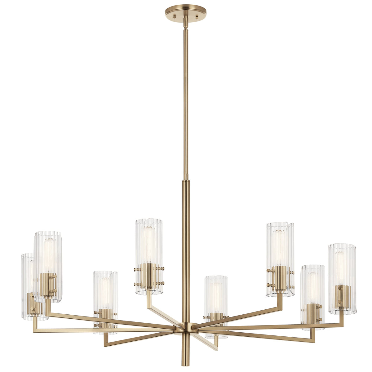Kichler Velestino 8-Light Gold Modern/Contemporary Chandelier