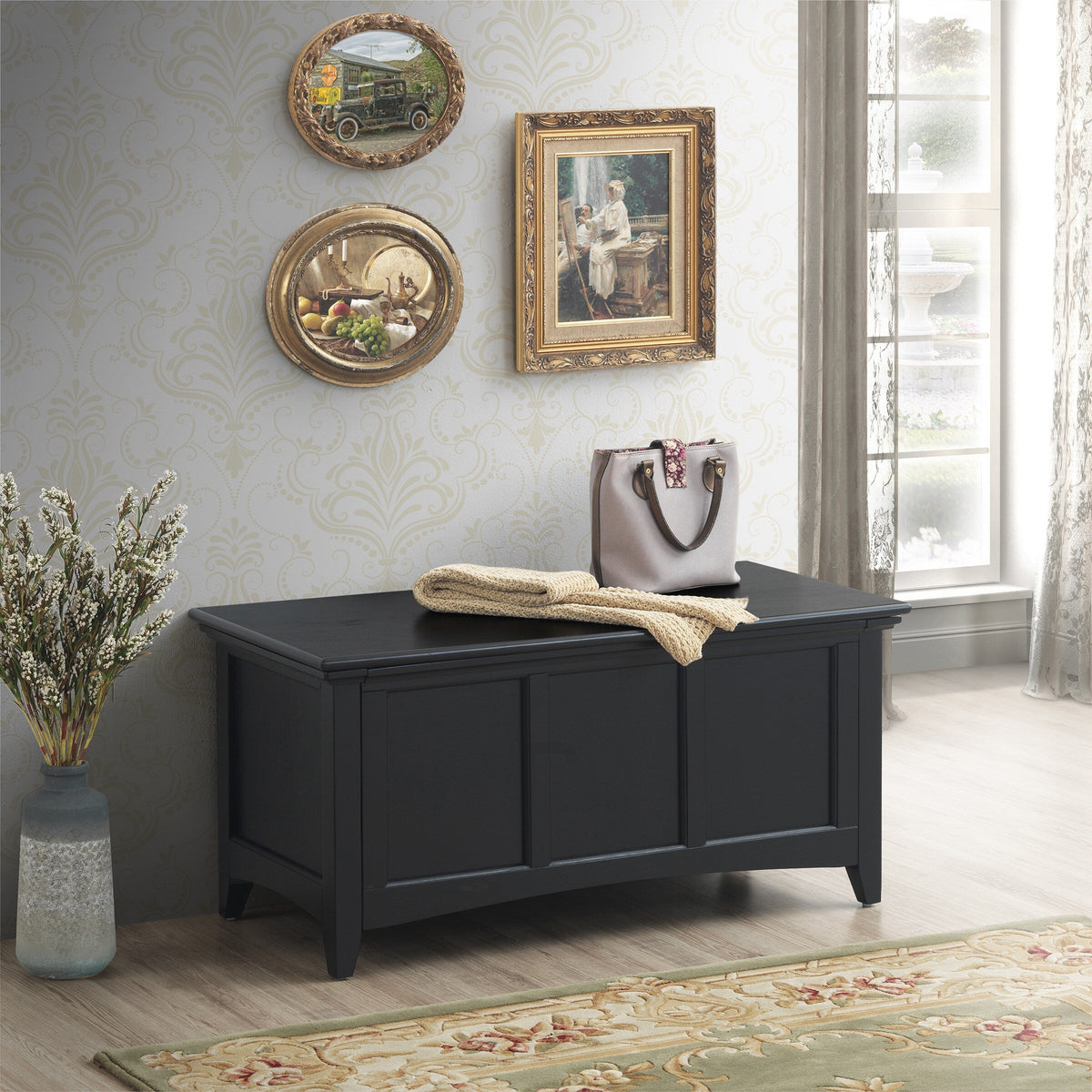 Carolina Cottage Antique/Black Asian Hardwood 1-Drawer Accent Chest