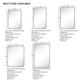 TEHOME 17.5-in x 29-in LED Surface/Recessed Mount Matt Black Mirrored Soft Close Medicine Cabinet