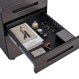 SINOFURN Gray Black 3-Drawer 15.8-in File Cabinet