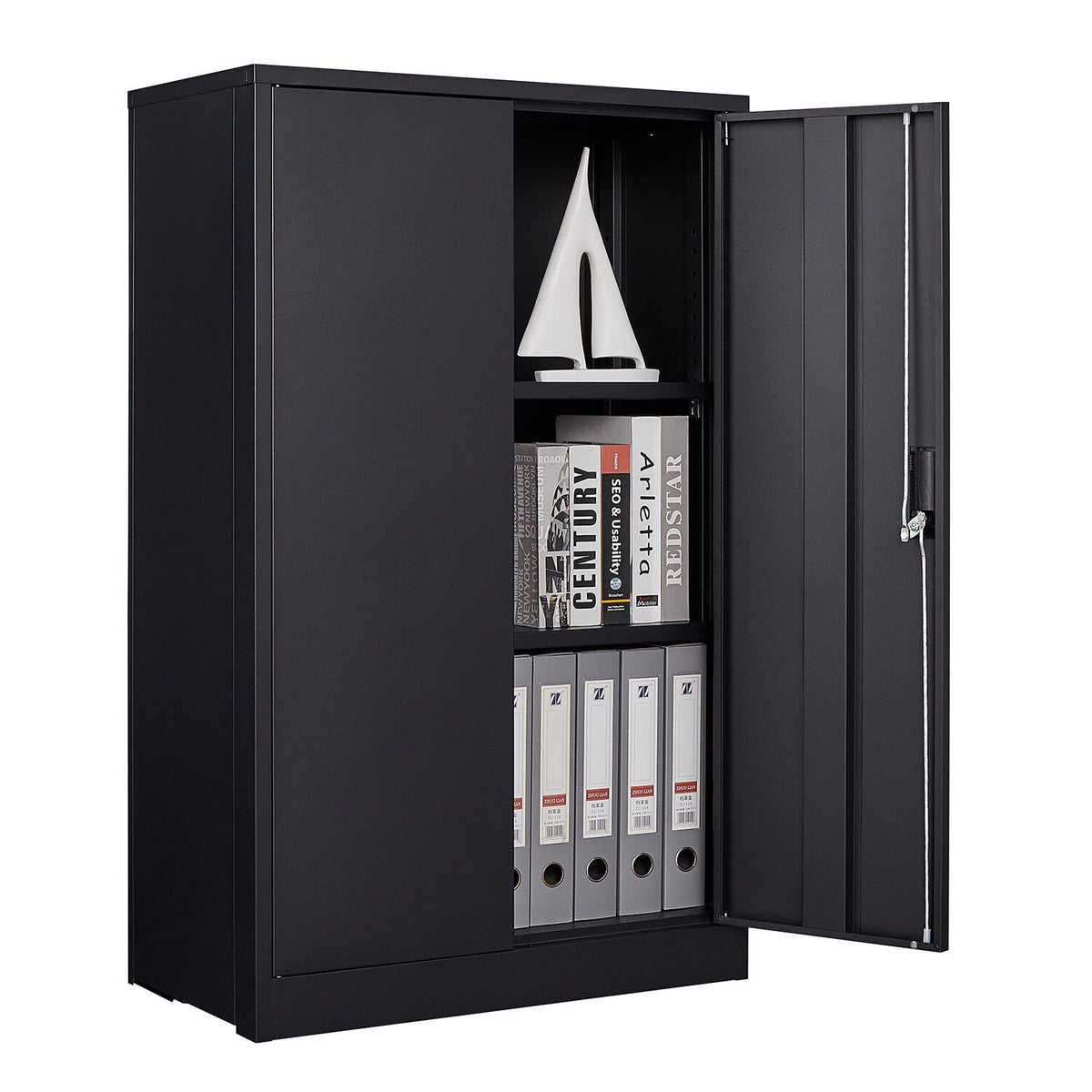 SINOFURN Black 25.6-in File Cabinet