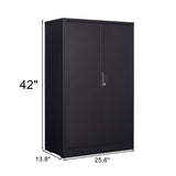 SINOFURN Black 25.6-in File Cabinet