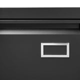 SINOFURN Black 3-Drawer 23.6-in File Cabinet