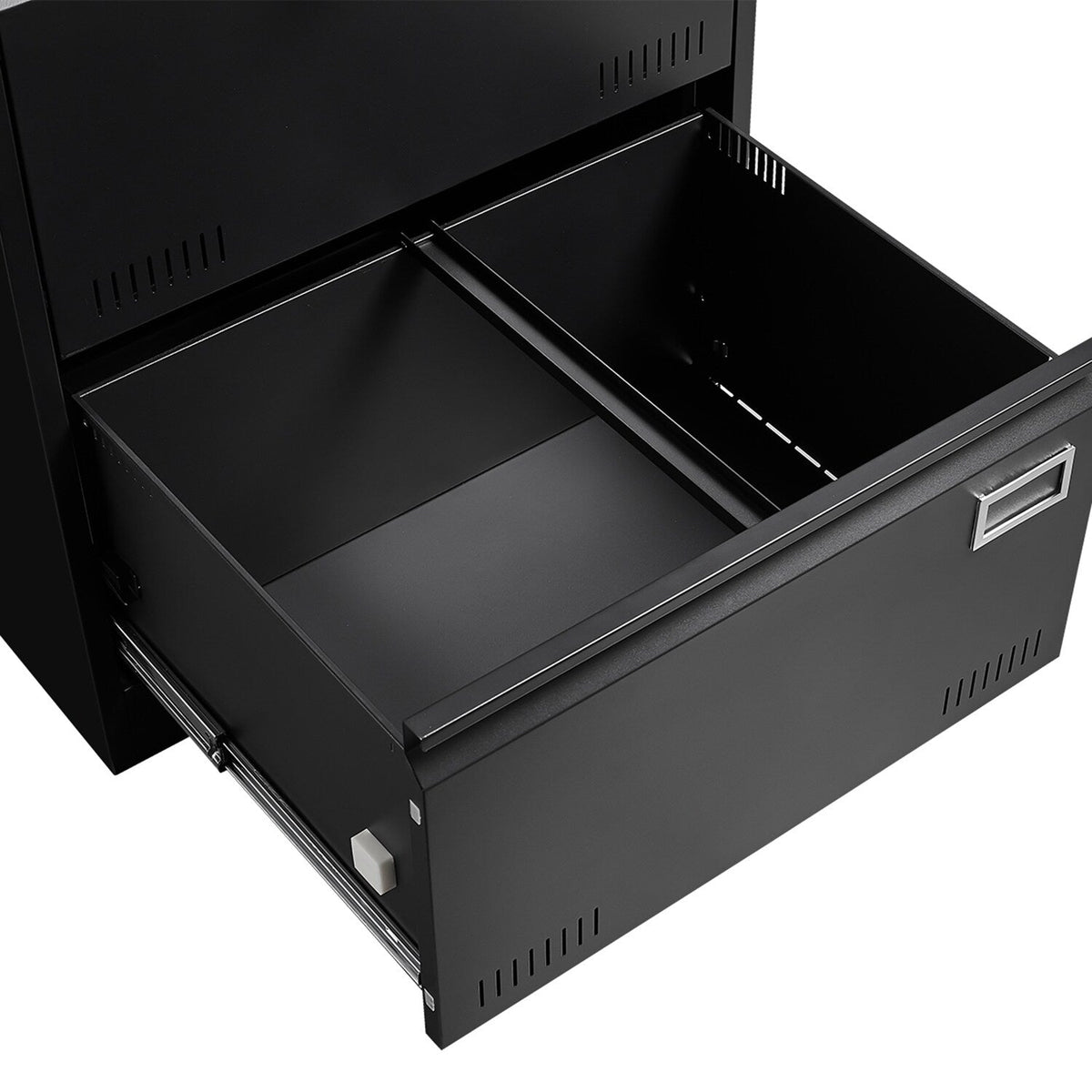 SINOFURN Black 3-Drawer 23.6-in File Cabinet