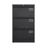 SINOFURN Black 3-Drawer 23.6-in File Cabinet
