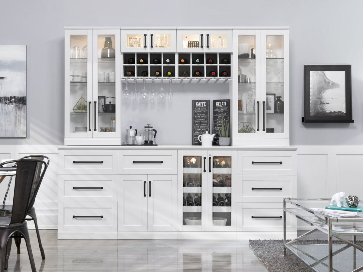 NewAge Products Home Bar 63-in x 36-in White Rectangle Bar Cabinet