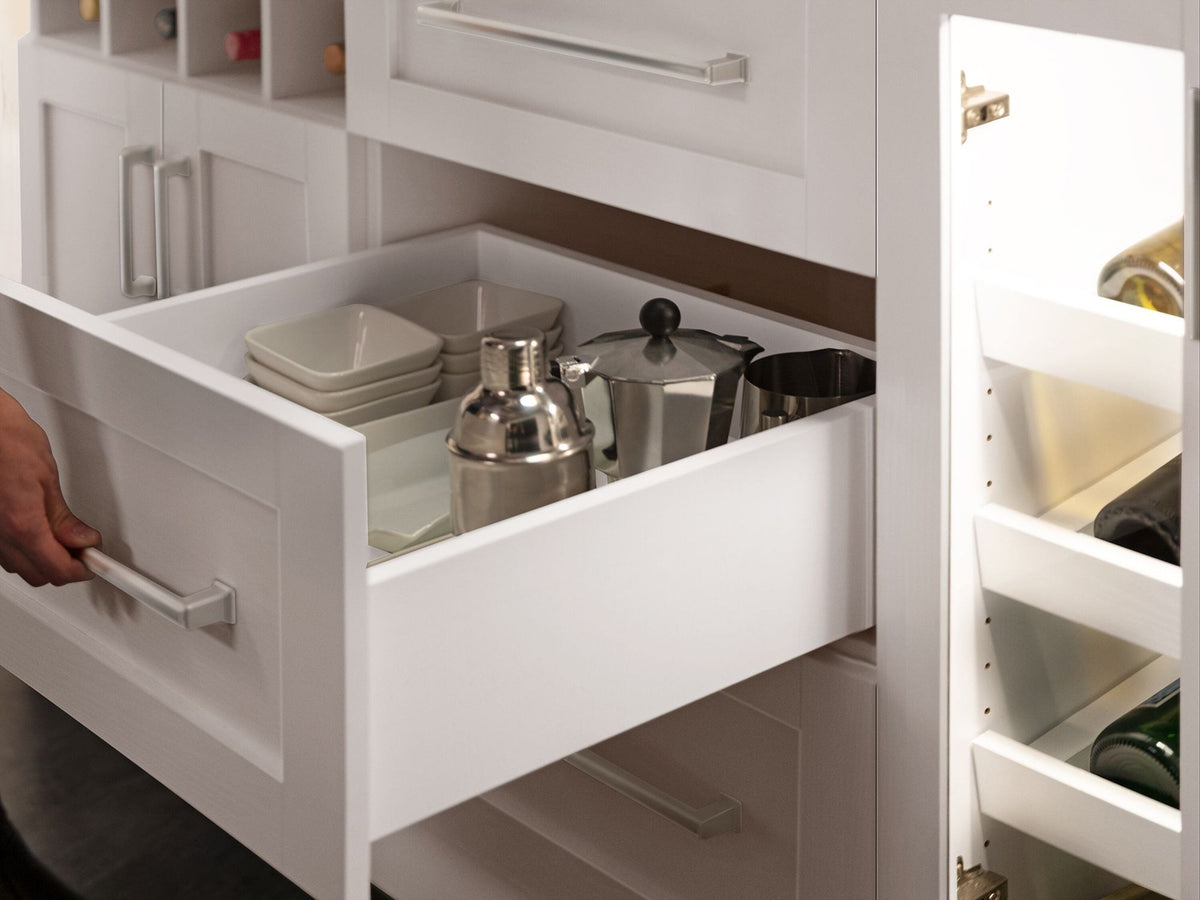 NewAge Products Home Bar 63-in x 36-in White Rectangle Bar Cabinet