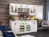 NewAge Products Home Bar 63-in x 36-in White Rectangle Bar Cabinet