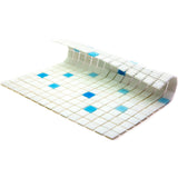 Apollo Tile Mingles White and Blue 12-in x 12-in Glossy Glass Uniform Squares Floor and Wall Tile (20-sq. ft/ Carton)