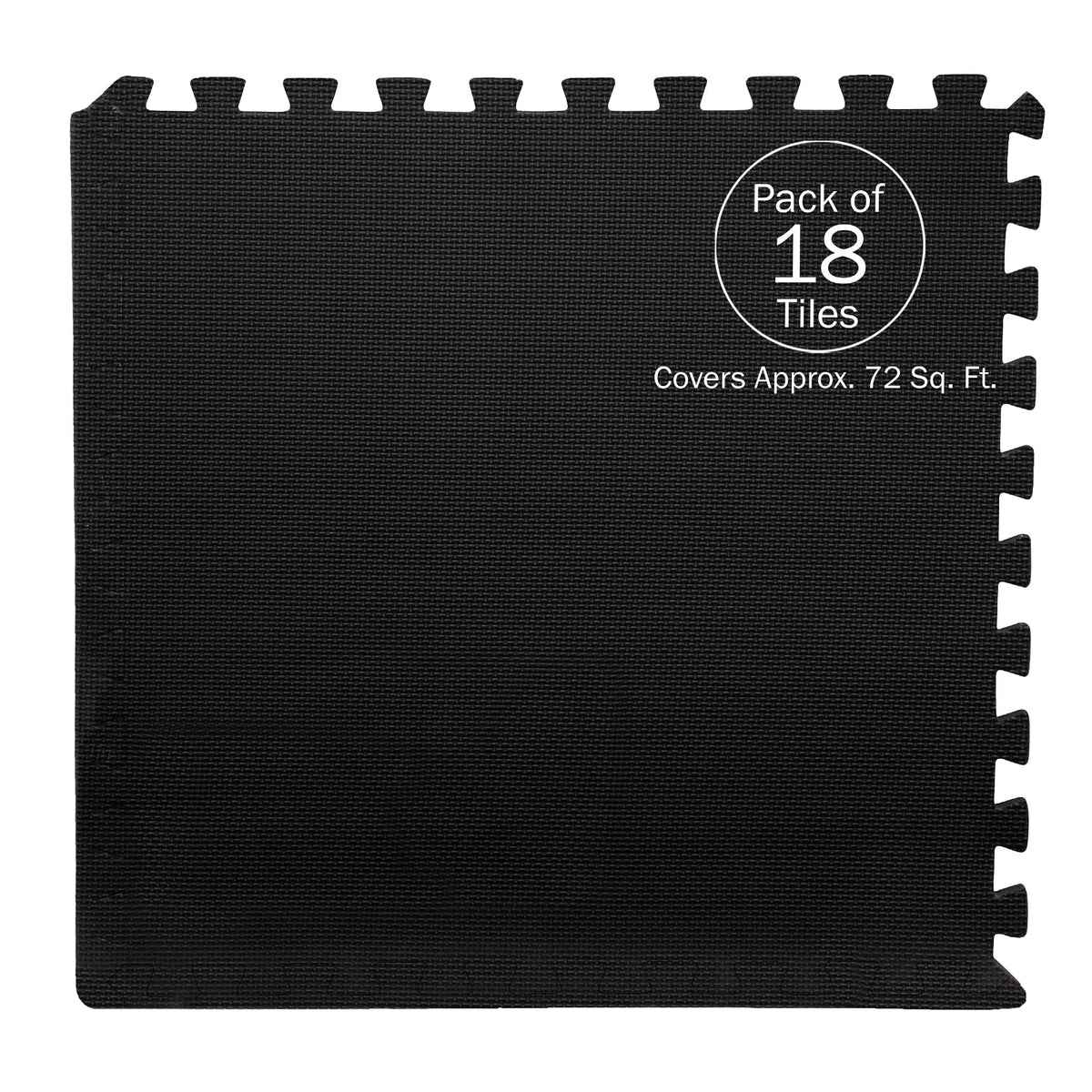 Stalwart 24-in W x 24-in L x 0.5-in T Interlocking Foam Gym Floor Tile (72-sq ft) (18-Pack)