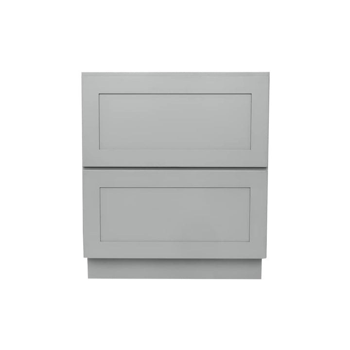 RELIABILT Overlake 30-in W x 34.5-in H x 24-in D Gray 2-Drawers Base Ready To Assemble Plywood Cabinet (Recessed Panel Style)