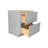 RELIABILT Overlake 30-in W x 34.5-in H x 24-in D Gray 2-Drawers Base Ready To Assemble Plywood Cabinet (Recessed Panel Style)