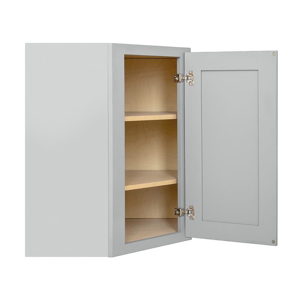 RELIABILT Overlake 24-in W x 36-in H x 24-in D Gray Diagonal Corner Wall Ready To Assemble Plywood Cabinet (Recessed Panel Shaker Style)
