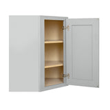 RELIABILT Overlake 24-in W x 30-in H x 24-in D Gray Diagonal Corner Wall Ready To Assemble Plywood Cabinet (Recessed Panel Shaker Style)