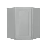 RELIABILT Overlake 24-in W x 30-in H x 24-in D Gray Diagonal Corner Wall Ready To Assemble Plywood Cabinet (Recessed Panel Shaker Style)
