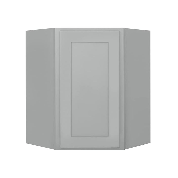 RELIABILT Overlake 24-in W x 36-in H x 24-in D Gray Diagonal Corner Wall Ready To Assemble Plywood Cabinet (Recessed Panel Shaker Style)