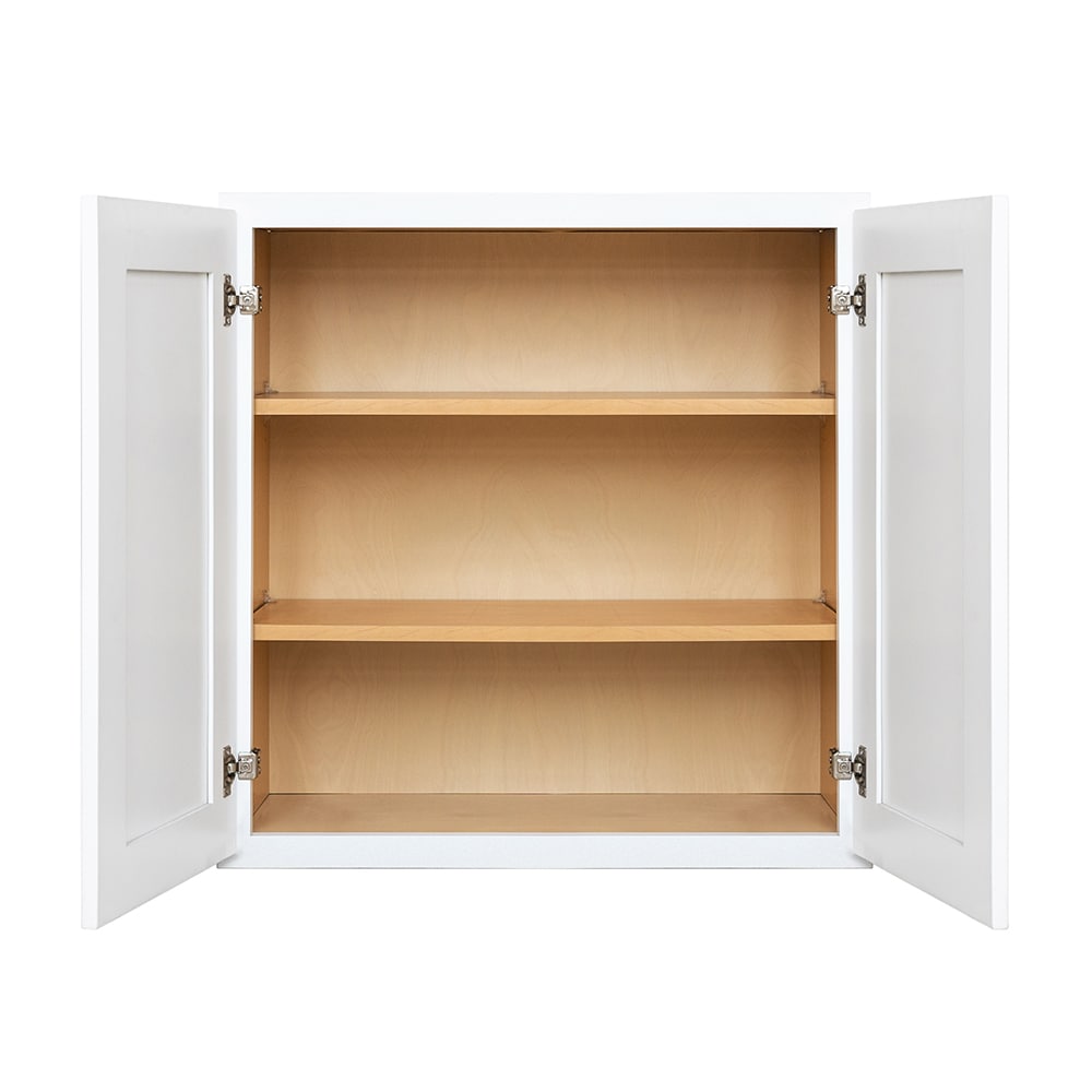 RELIABILT Fairplay 30-in W x 30-in H x 12-in D White Wall Ready To Assemble Plywood Cabinet (Recessed Panel Shaker Door Style)