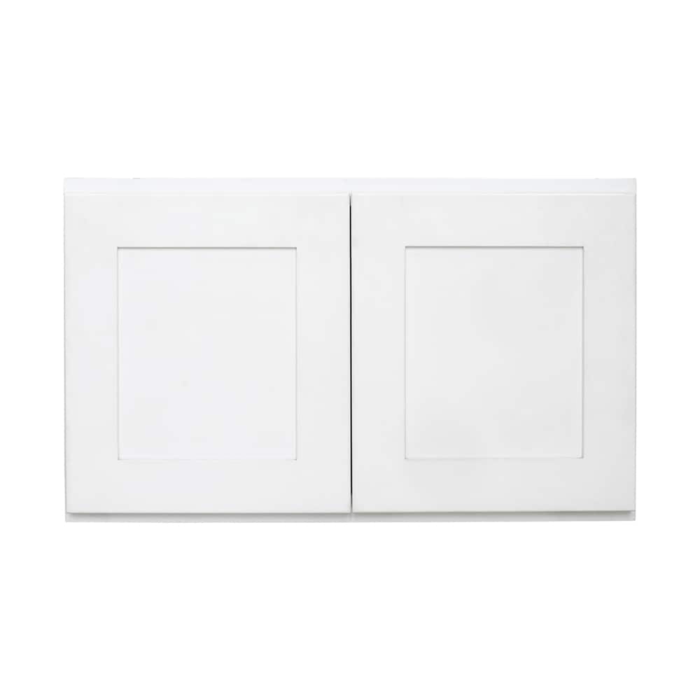 RELIABILT Fairplay 30-in W x 15-in H x 12-in D White Wall Ready To Assemble Plywood Cabinet (Recessed Panel Shaker Door Style)