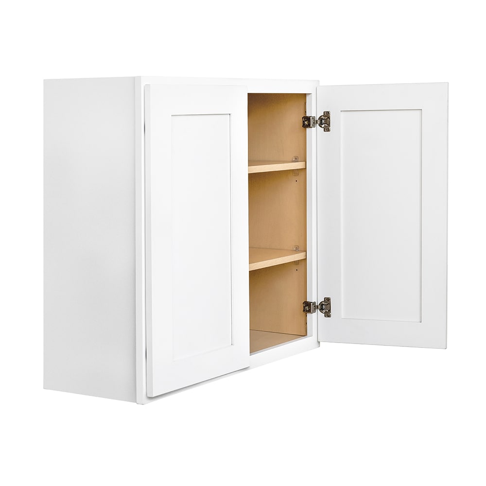 RELIABILT Fairplay 30-in W x 30-in H x 12-in D White Wall Ready To Assemble Plywood Cabinet (Recessed Panel Shaker Door Style)