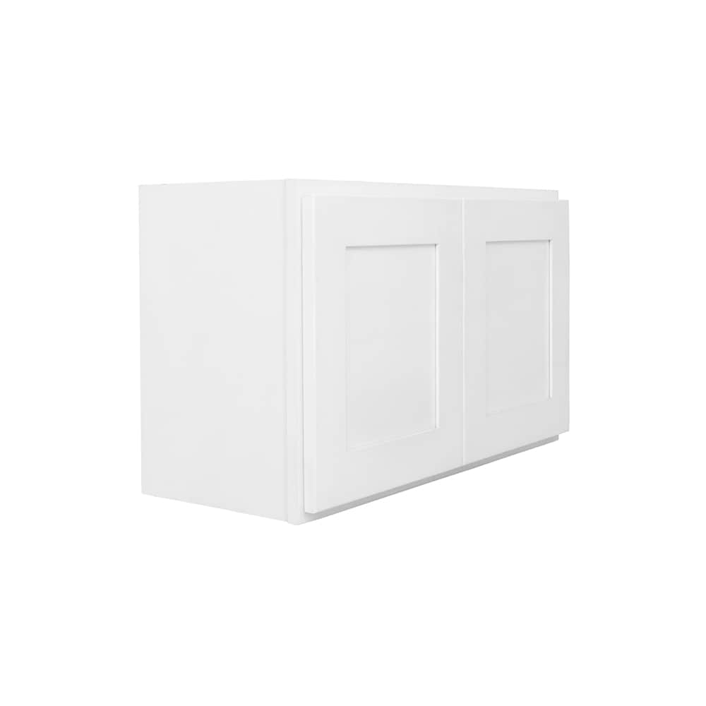 RELIABILT Fairplay 30-in W x 18-in H x 12-in D White Wall Ready To Assemble Plywood Cabinet (Recessed Panel Shaker Door Style)