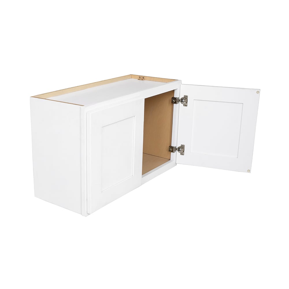 RELIABILT Fairplay 30-in W x 15-in H x 12-in D White Wall Ready To Assemble Plywood Cabinet (Recessed Panel Shaker Door Style)