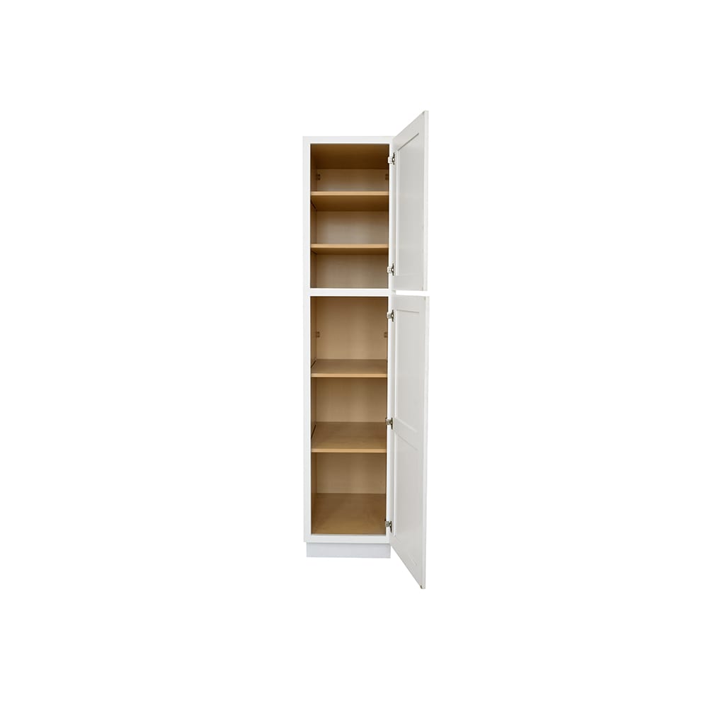 RELIABILT Fairplay 18-in W x 84-in H x 24-in D White Pantry Ready To Assemble Plywood Cabinet (Recessed Panel Shaker Door Style)