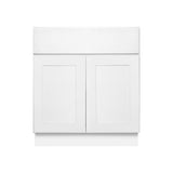 RELIABILT Fairplay 30-in W x 34.5-in H x 24-in D White Sink Base Ready To Assemble Plywood Cabinet (Recessed Panel Shaker Style)