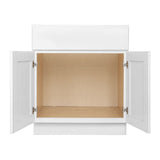 RELIABILT Fairplay 30-in W x 34.5-in H x 24-in D White Sink Base Ready To Assemble Plywood Cabinet (Recessed Panel Shaker Style)