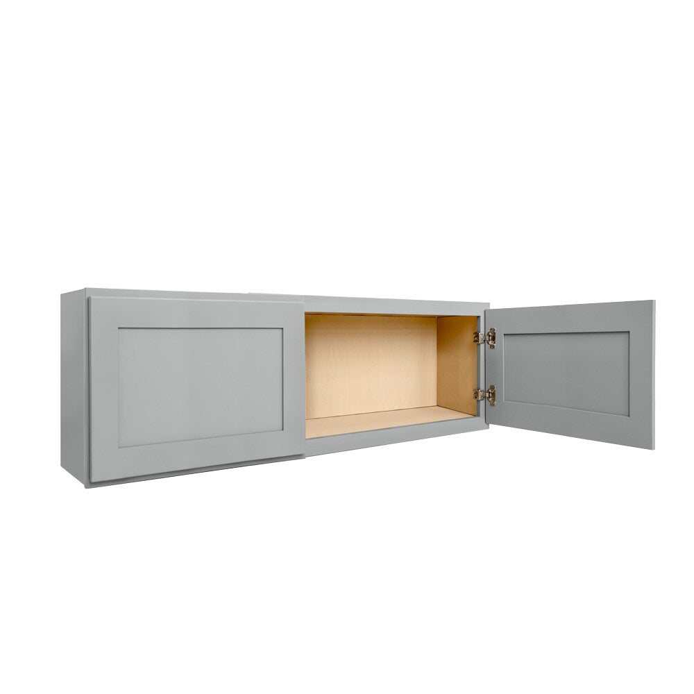 RELIABILT Overlake 36-in W x 18-in H x 12-in D Gray Wall Ready To Assemble Plywood Cabinet (Recessed Panel Shaker Door Style)