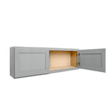 RELIABILT Overlake 36-in W x 18-in H x 12-in D Gray Wall Ready To Assemble Plywood Cabinet (Recessed Panel Shaker Door Style)