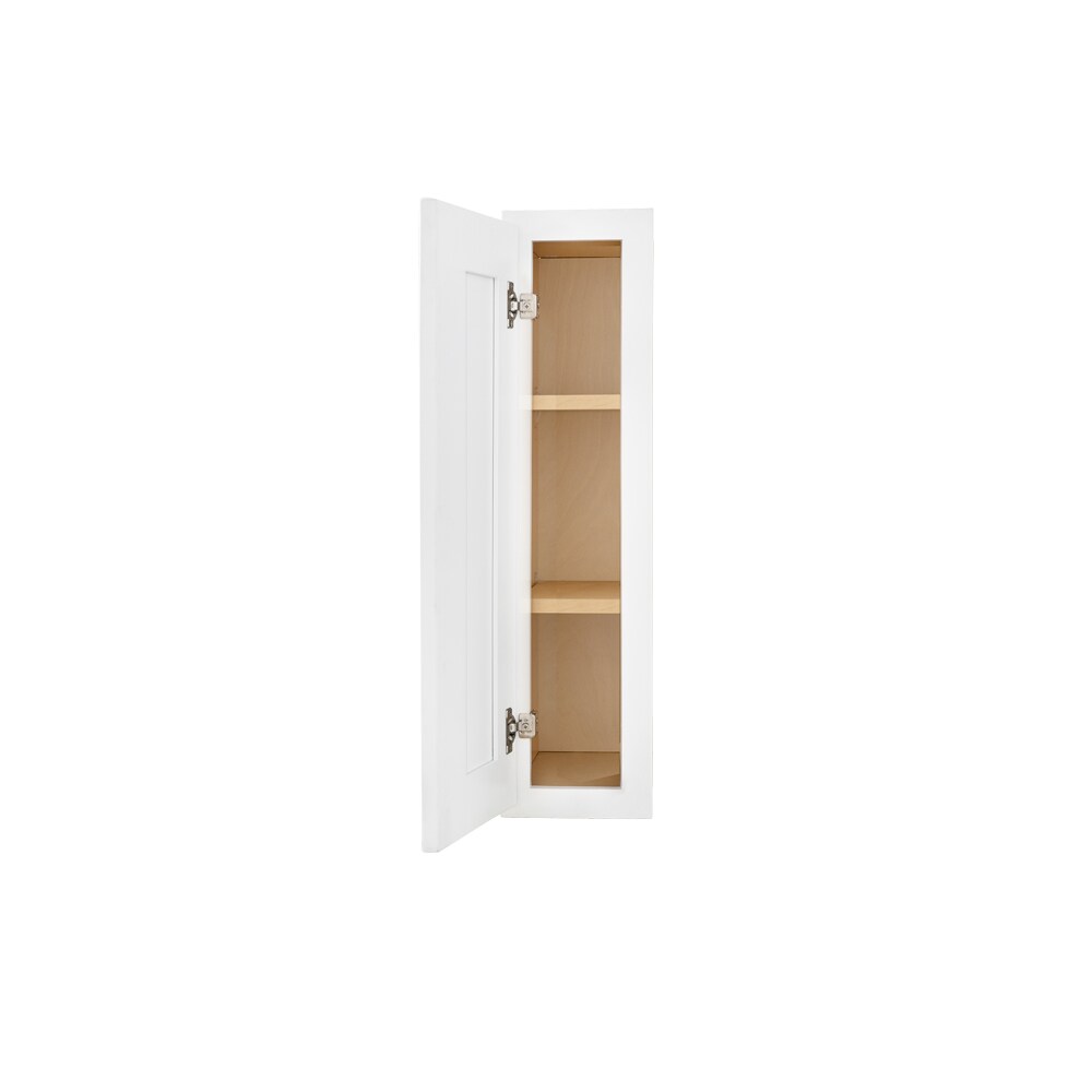 RELIABILT Fairplay 9-in W x 36-in H x 12-in D White Wall Ready To Assemble Plywood Cabinet (Recessed Panel Shaker Door Style)