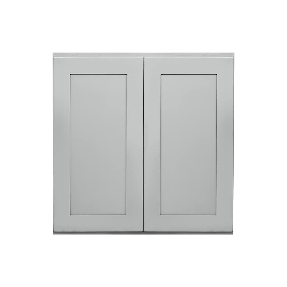 RELIABILT Overlake 30-in W x 30-in H x 12-in D Gray Wall Ready To Assemble Plywood Cabinet (Recessed Panel Shaker Door Style)