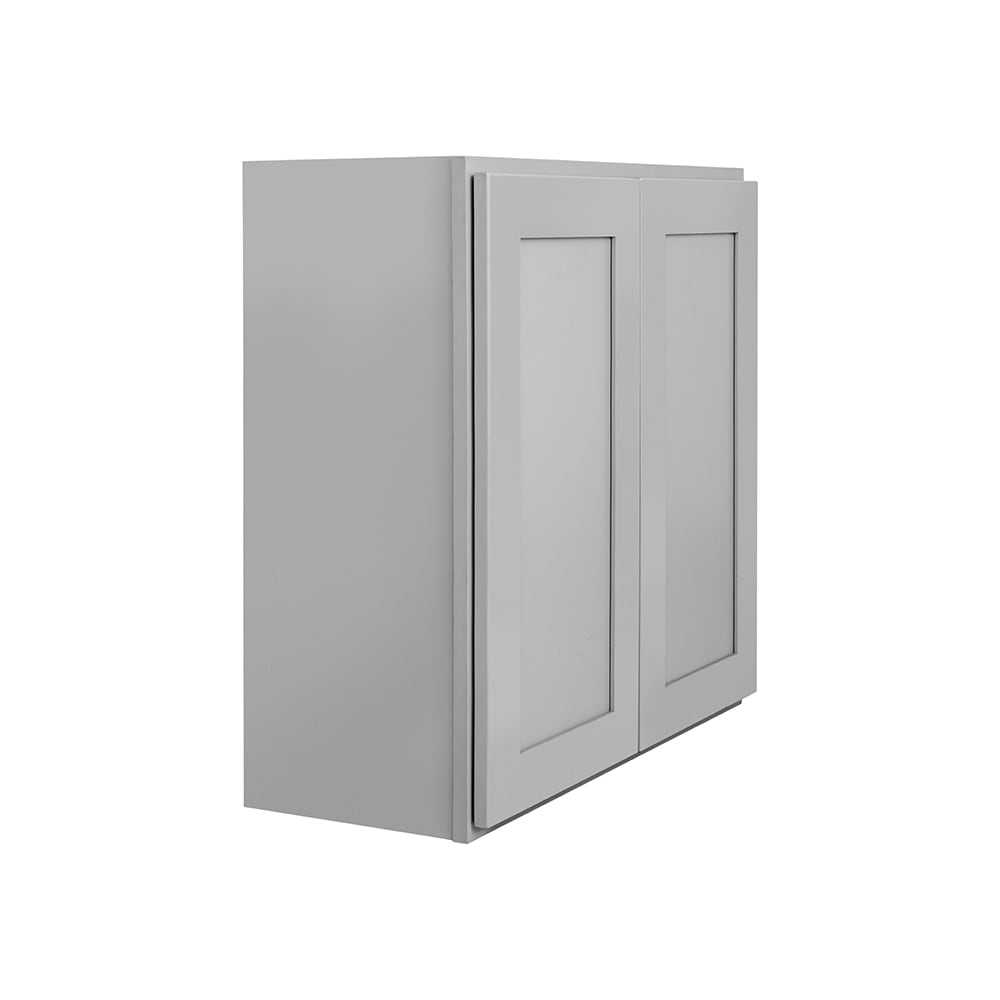 RELIABILT Overlake 30-in W x 30-in H x 12-in D Gray Wall Ready To Assemble Plywood Cabinet (Recessed Panel Shaker Door Style)