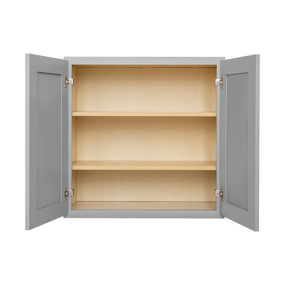 RELIABILT Overlake 30-in W x 30-in H x 12-in D Gray Wall Ready To Assemble Plywood Cabinet (Recessed Panel Shaker Door Style)