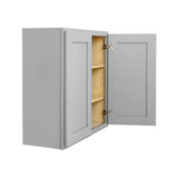 RELIABILT Overlake 30-in W x 30-in H x 12-in D Gray Wall Ready To Assemble Plywood Cabinet (Recessed Panel Shaker Door Style)
