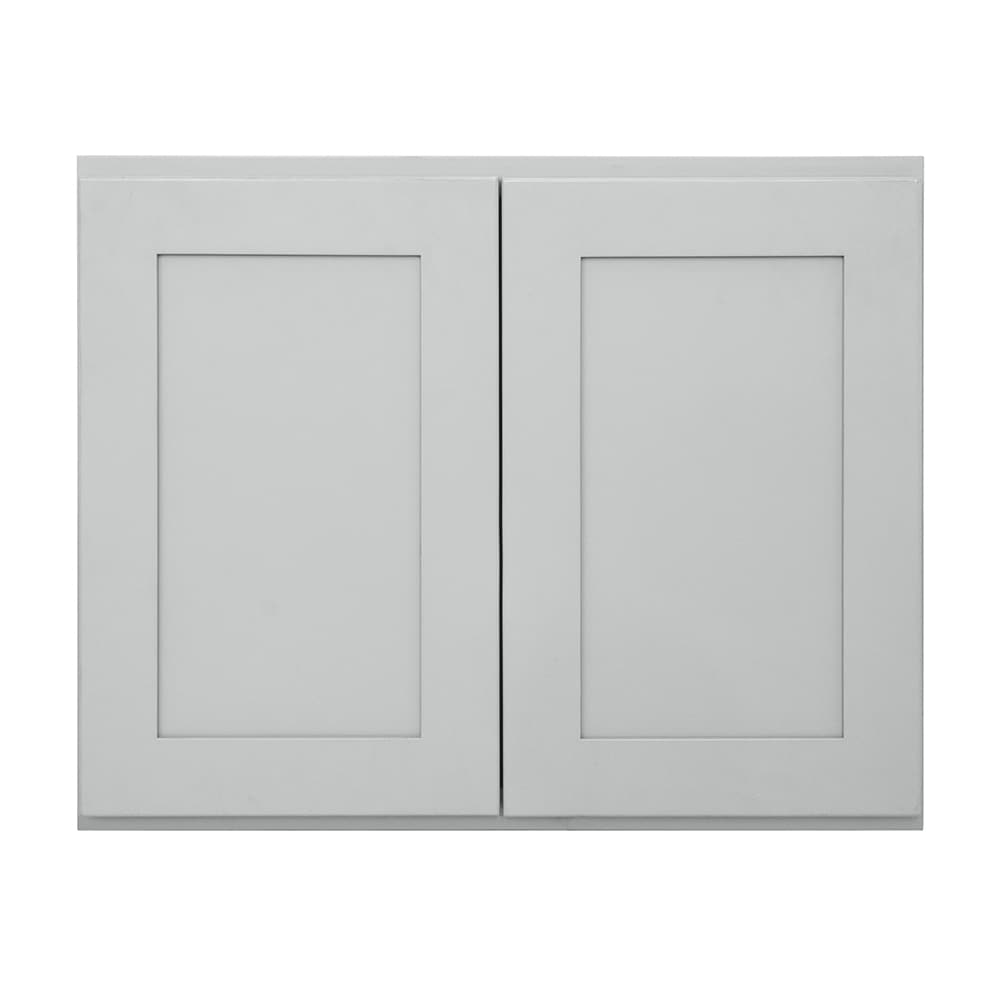 RELIABILT Overlake 30-in W x 24-in H x 12-in D Gray Wall Ready To Assemble Plywood Cabinet (Recessed Panel Shaker Door Style)