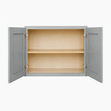 RELIABILT Overlake 30-in W x 24-in H x 12-in D Gray Wall Ready To Assemble Plywood Cabinet (Recessed Panel Shaker Door Style)