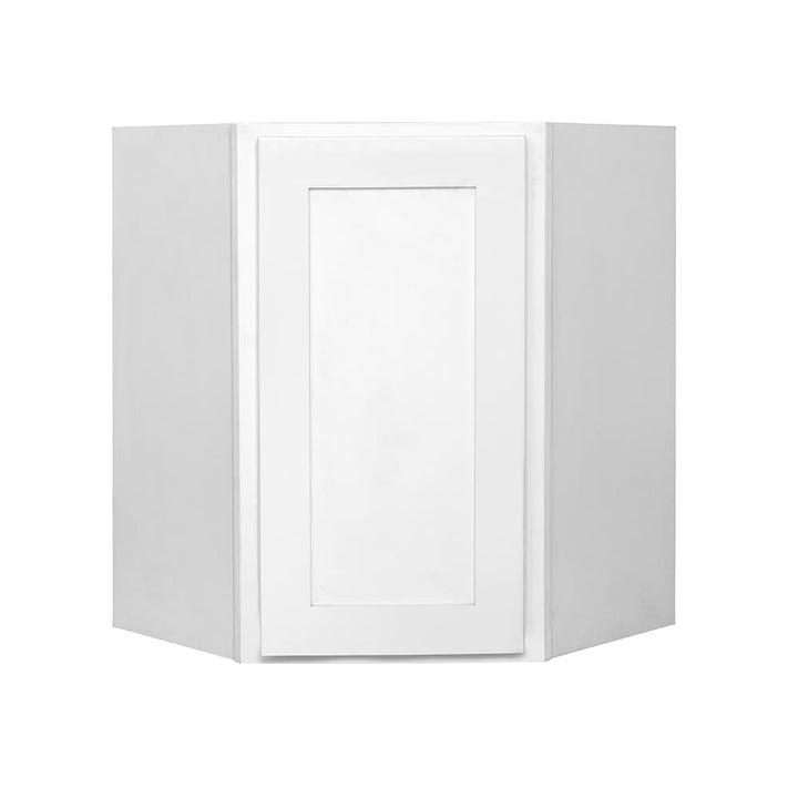 RELIABILT Fairplay 24-in W x 30-in H x 24-in D White Diagonal Corner Wall Ready To Assemble Plywood Cabinet (Recessed Panel Shaker Style)