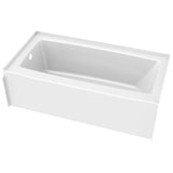 Classic 500 60 in. x 30 in. Soaking Bathtub with Left Drain in High Gloss White