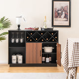 Goplus 235-Bottle Black Mdf Wine Cabinet