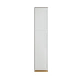 Diamond NOW Arcadia 18-in W x 90-in H x 23.75-in D White Pantry Fully Assembled Cabinet (Recessed Panel Shaker Door Style)