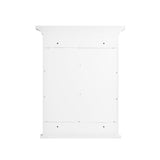 WELLFOR GRACE Solid Wood 24-in x 30-in Surface Mount White Mirrored Soft Close Medicine Cabinet